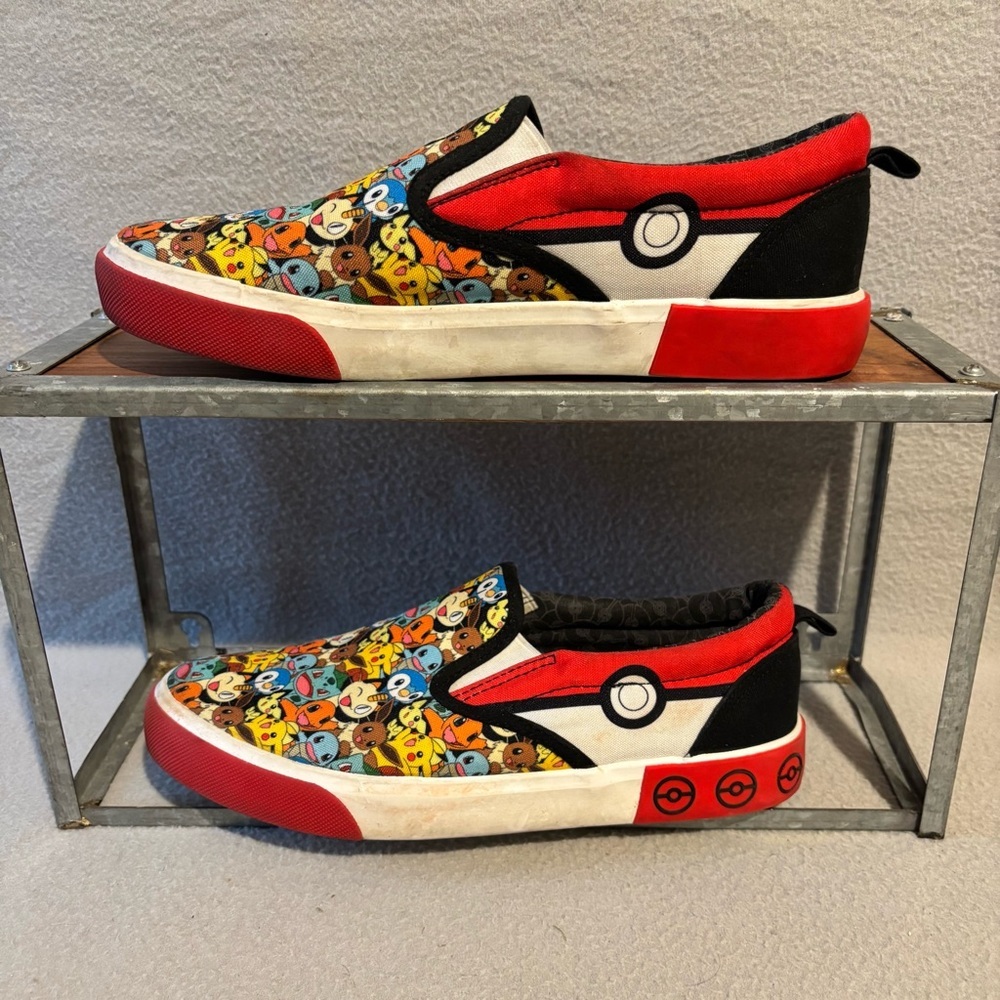 Ground Up colorful pokemon youth slip on shoes size 6 - Picture 3 of 9